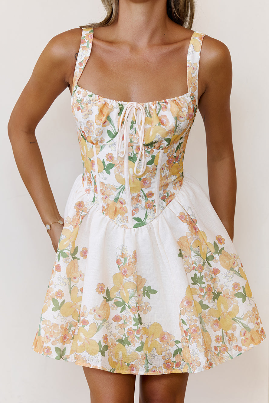 Secret Stem Mini Dress Orange