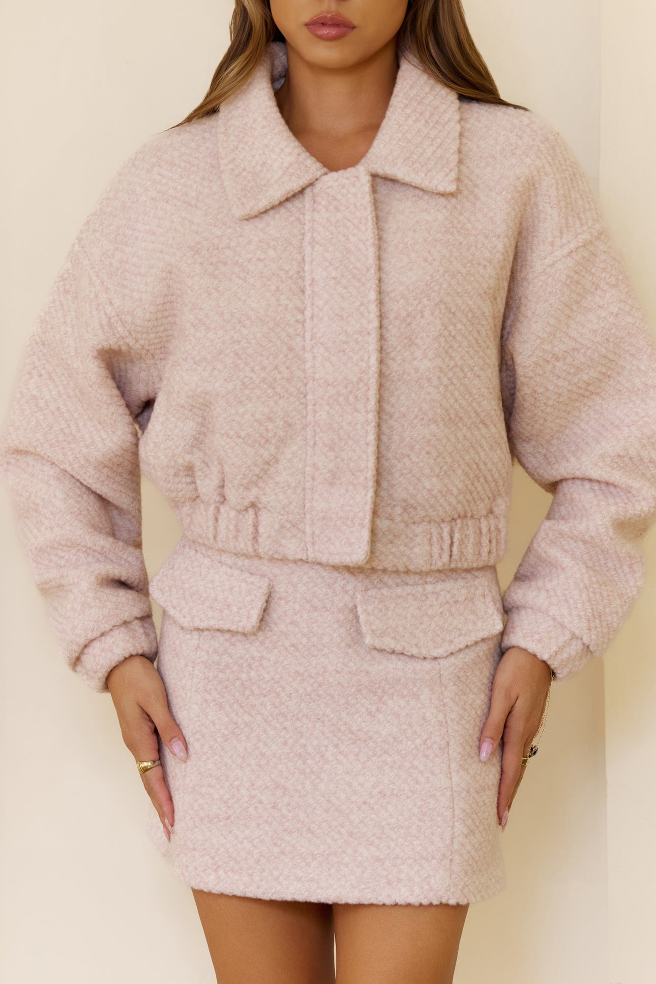 Snowy Starlet Mini Skirt Blush