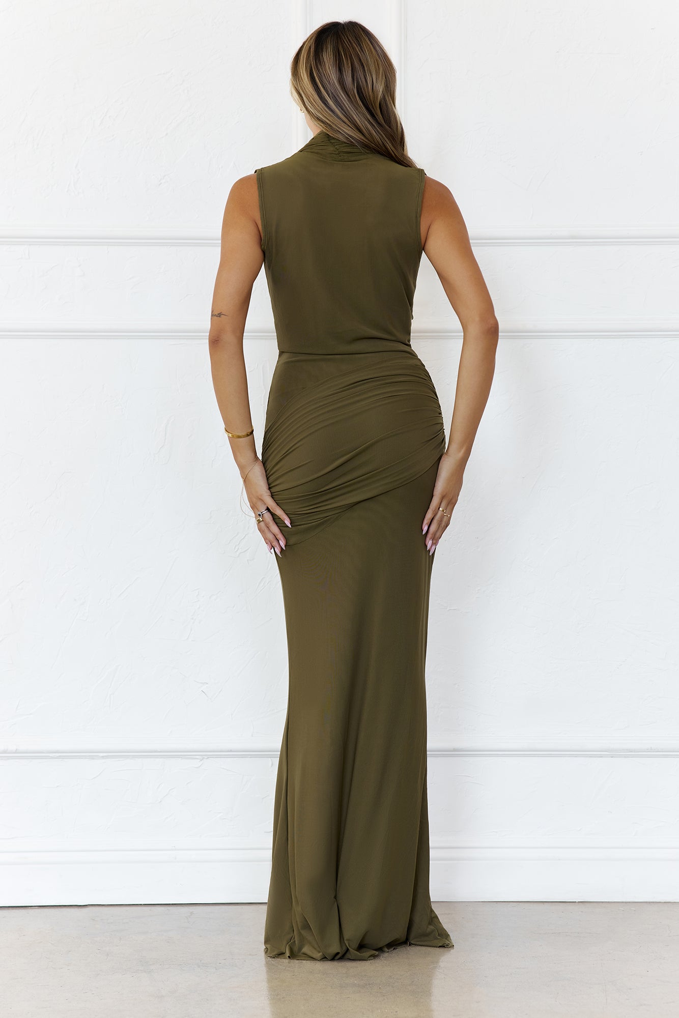 Vanity Nights Maxi Dress Olive
