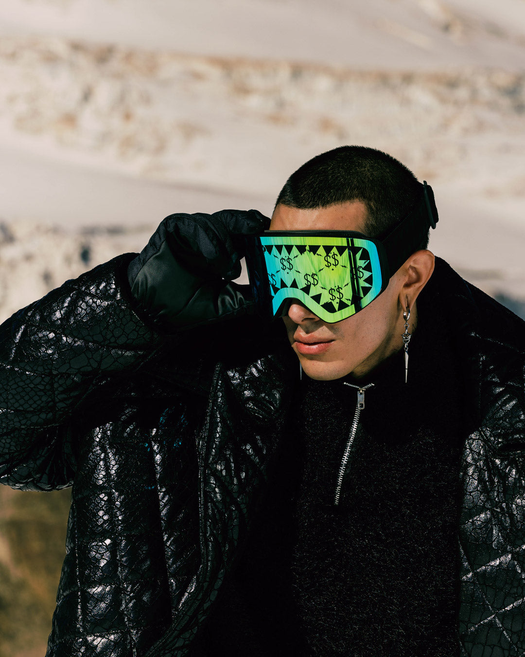 THE STREET MOUNTAIN SKI GOGGLES (INTERCHANGEABLE 3 LENSES)