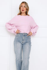 Snowing Outside Knit Sweater Lilac