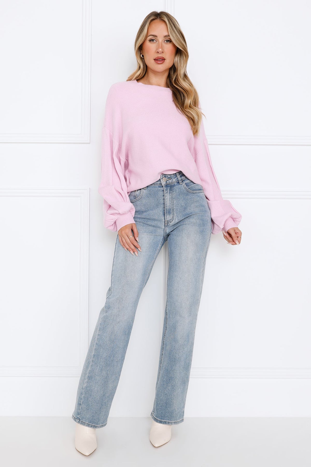 Snowing Outside Knit Sweater Lilac