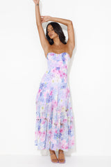 Seasonal Bloom Maxi Dress Purple