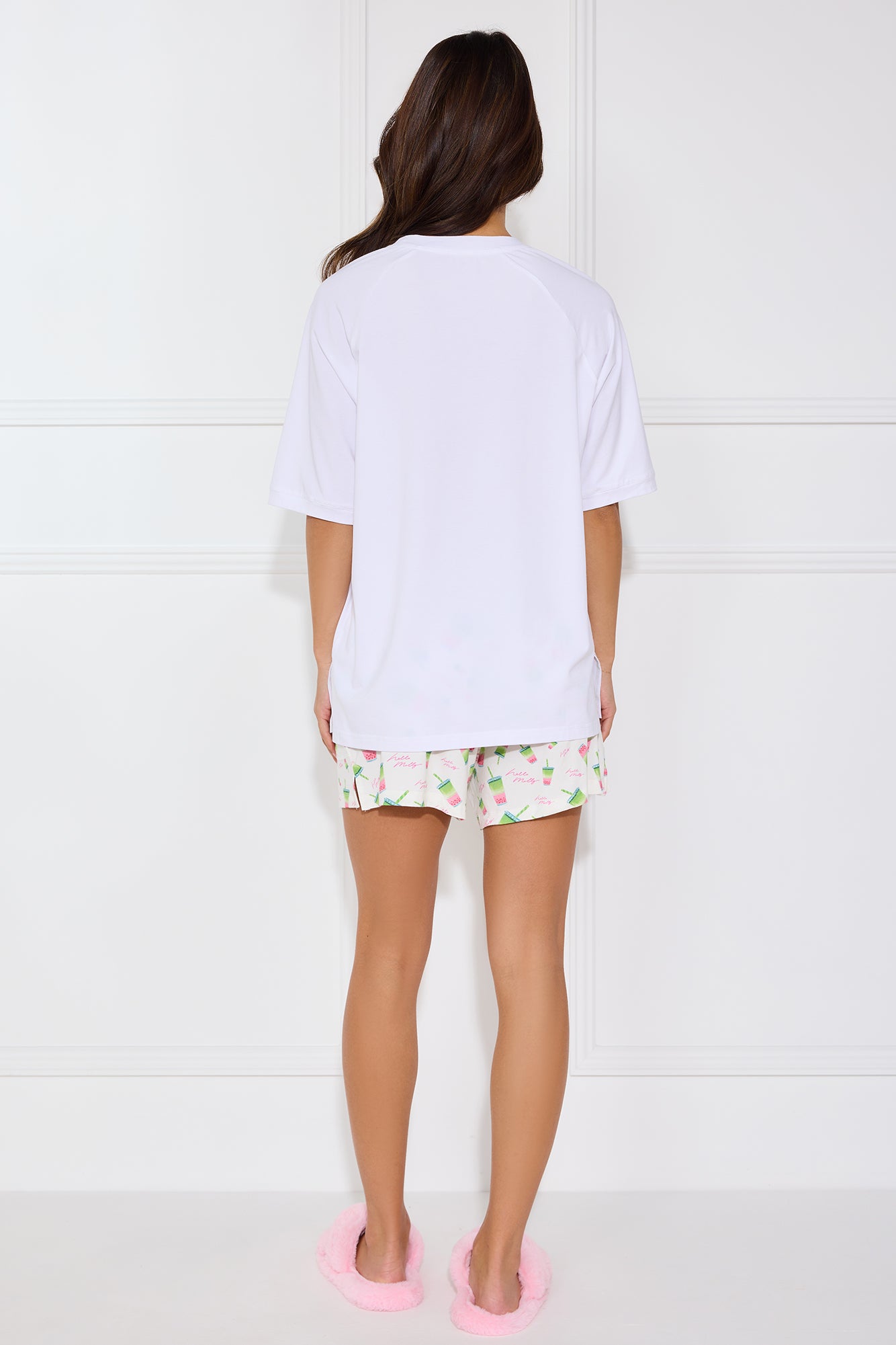Matcha Mornings Pyjama Tee White