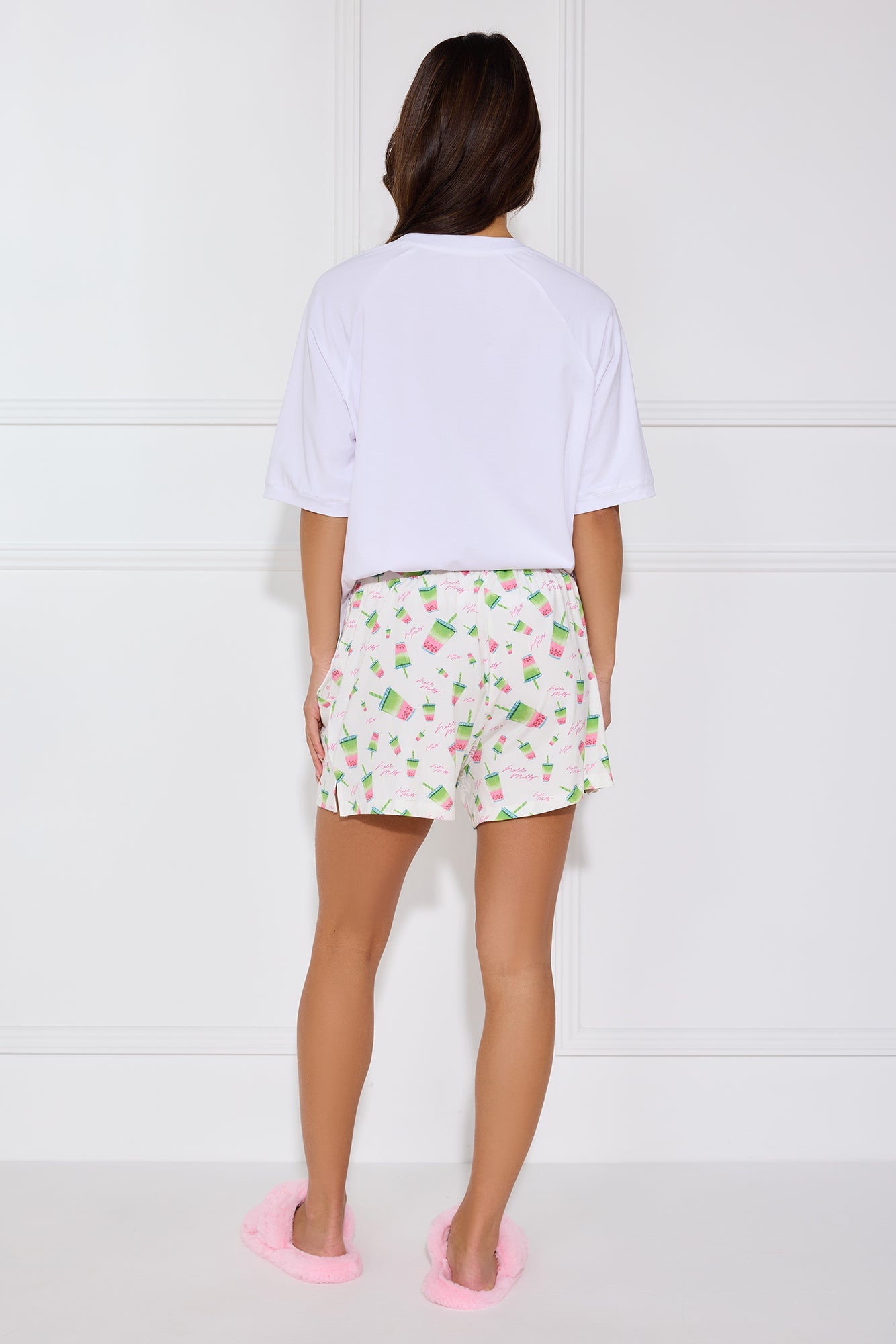 Matcha Mornings Pyjama Tee White