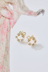 Pearl Wreath Earrings Gold