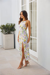 Vivid Garden Midi Dress Print
