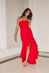 Extravagant Events Strapless Maxi Dress Red