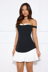 Soul Of Barcelona Off Shoulder Mini Dress Black