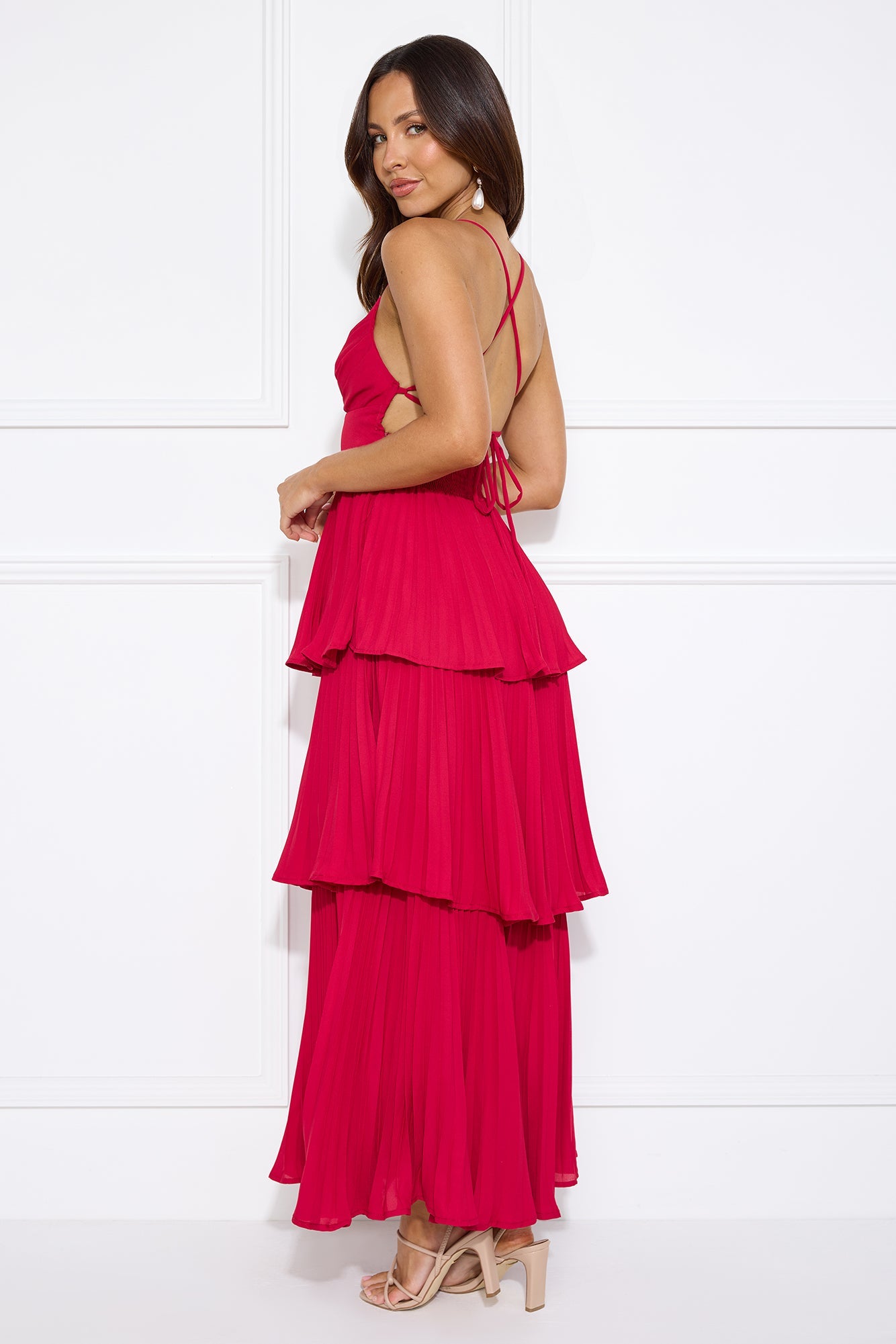 Fashionably Ever After Maxi Dress Burgundy