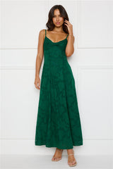Pine Blossom Maxi Dress Green