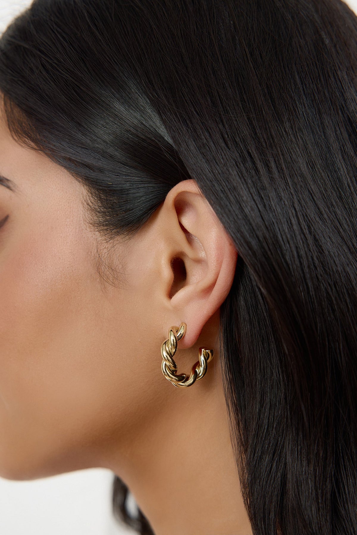 Meet Me Here Hoop Earrings Gold