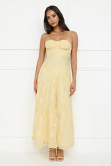 Like Giselle Strapless Maxi Dress Yellow