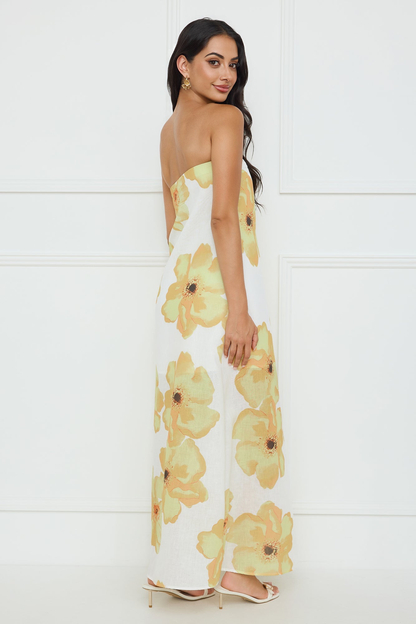 Sunlight’s Embrace Strapless Maxi Dress Yellow
