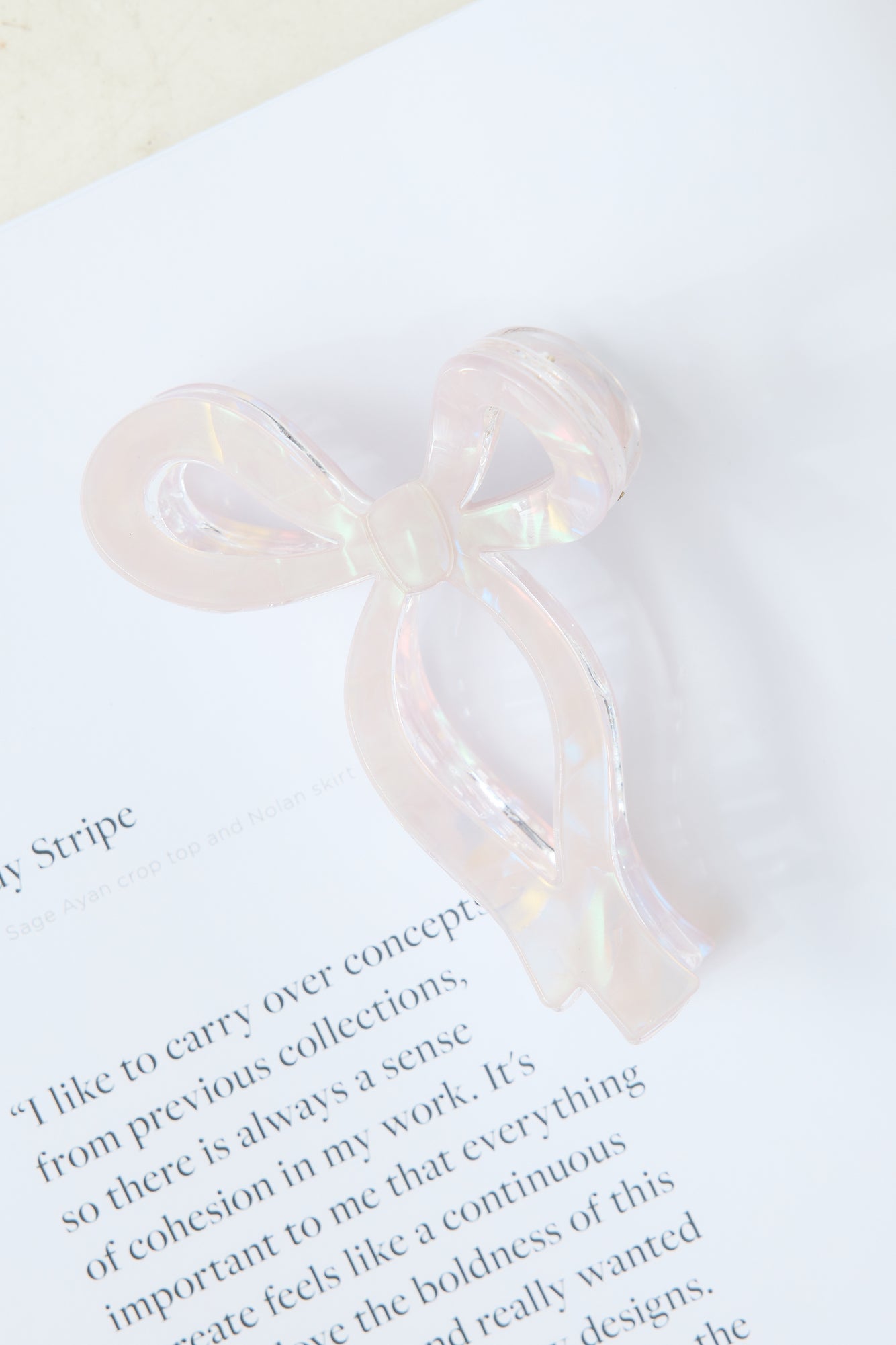 Ribbon Bows Claw Clip Purple