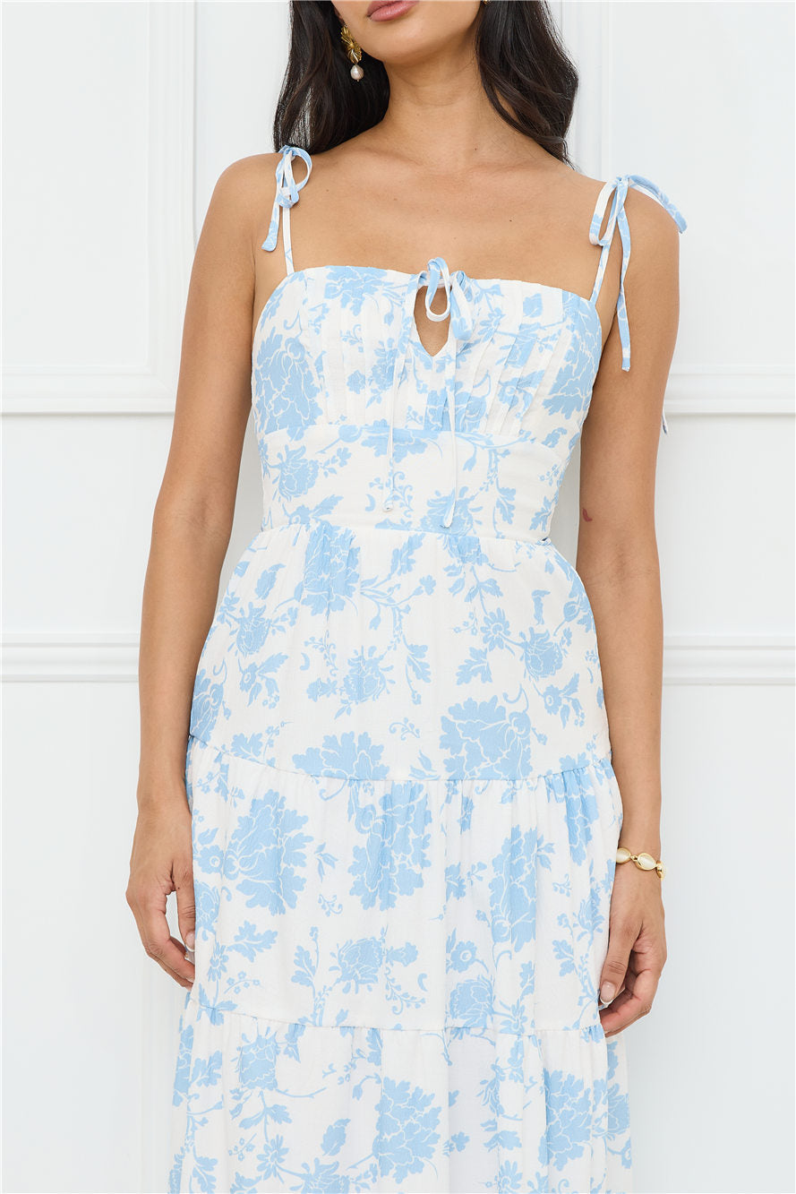 Sizzle And Stun Maxi Dress Blue