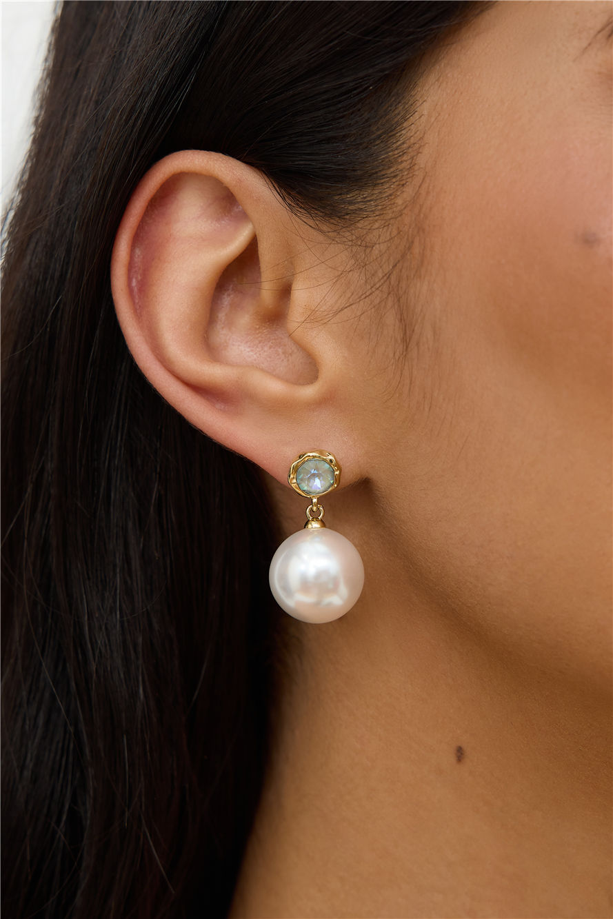 Ocean Water Earrings Gold