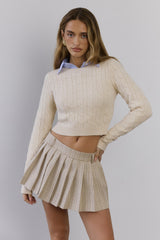 The Exclusive Cable Knit Sweater Cream