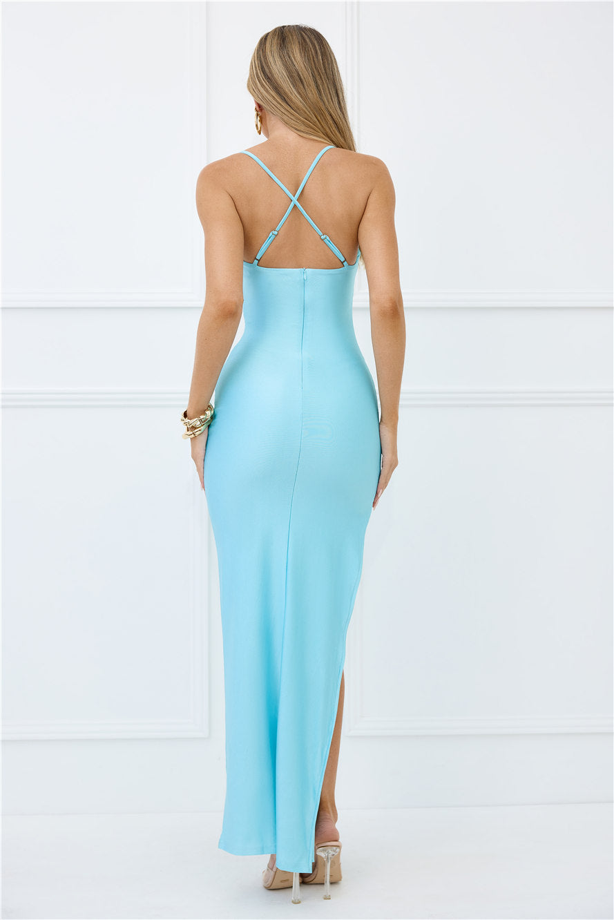 Meet The Queen Maxi Dress Aqua