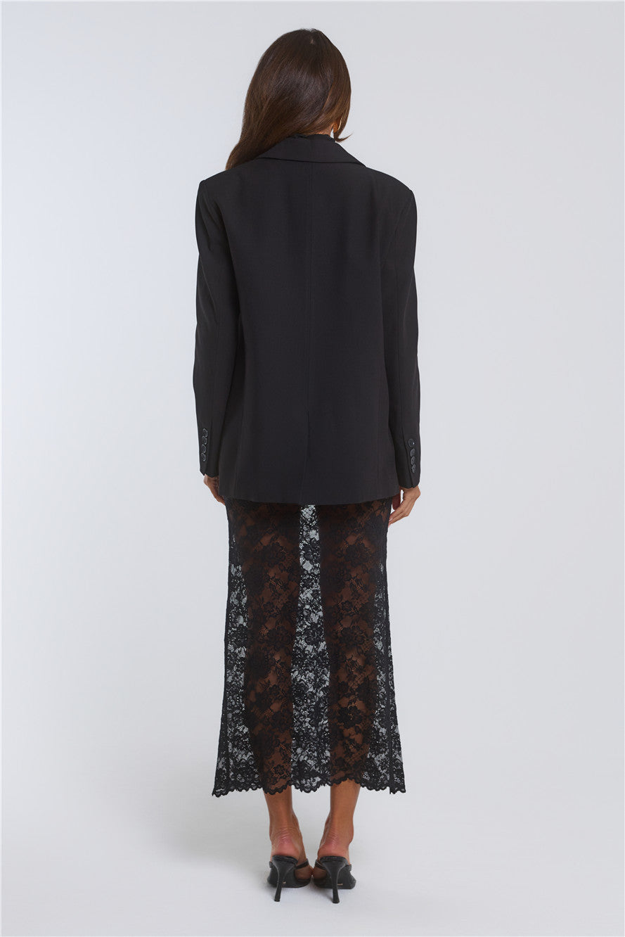Stylish Structure Blazer Black
