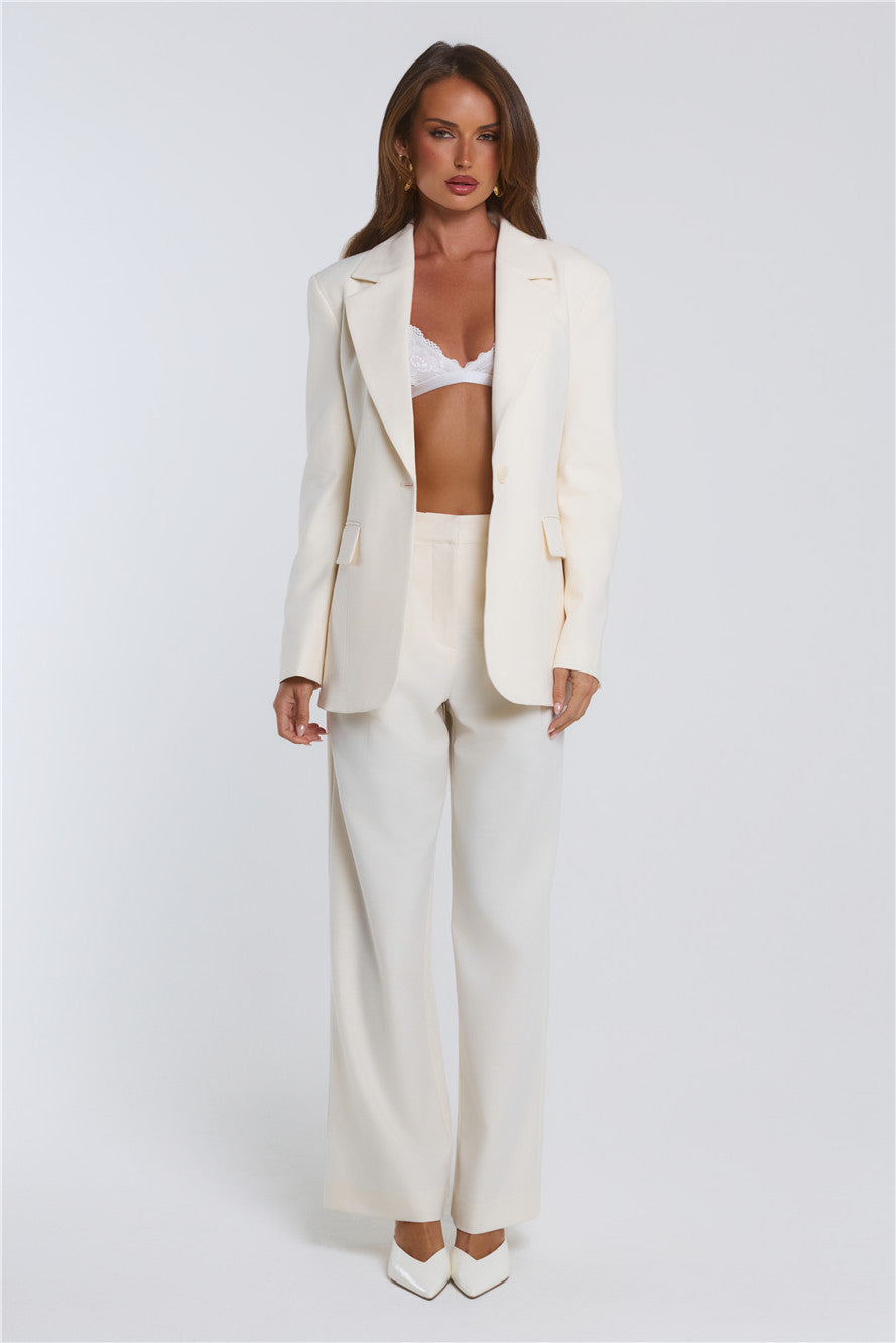 Stylish Structure Blazer Cream