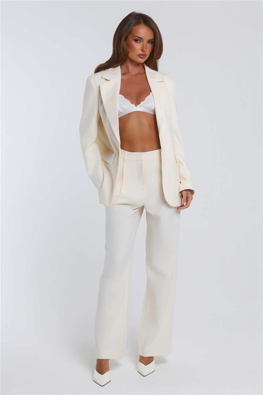 Stylish Structure Blazer Cream