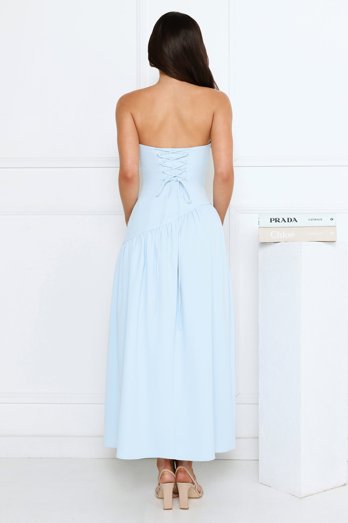 Luna Mystique Strapless Maxi Dress Blue