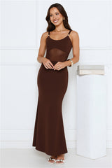 Pretty Whimsy Maxi Dress Chocolate