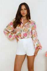 Romantic Whimsy Long Sleeve Shirt Print