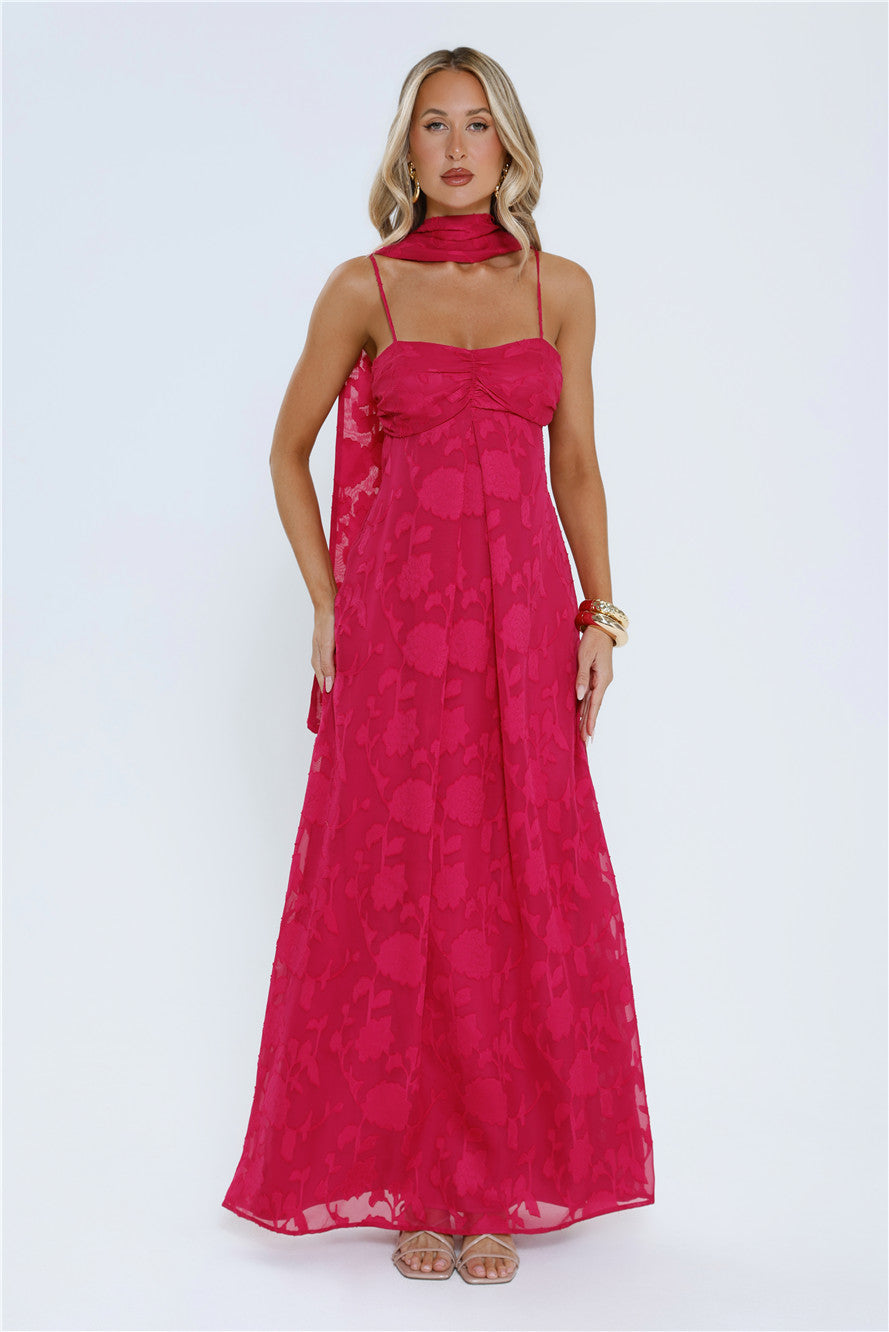 Flirt With Fire Maxi Dress Pink