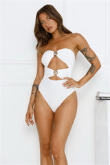 No Filter Strapless Bodysuit White