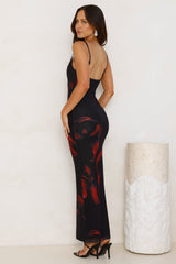 Love Based Mesh Maxi Dress Black