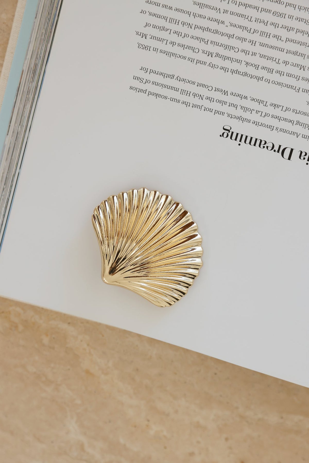 Ocean Dreams Barrette Gold