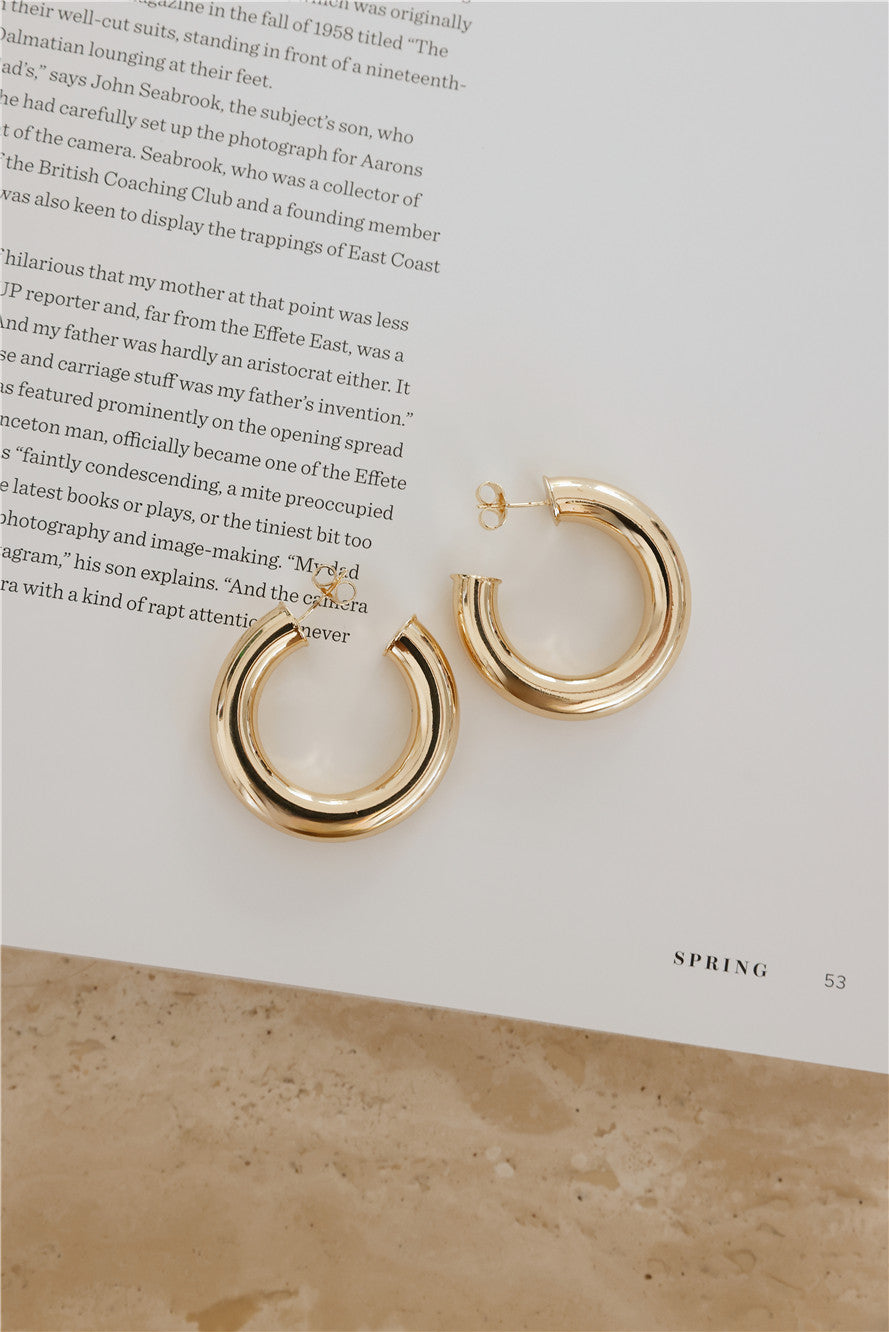 Neat Finishes Earrings Gold