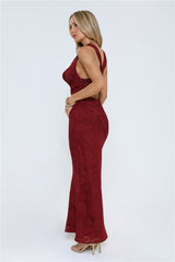 Lasting Luxuries Maxi Dress Wine