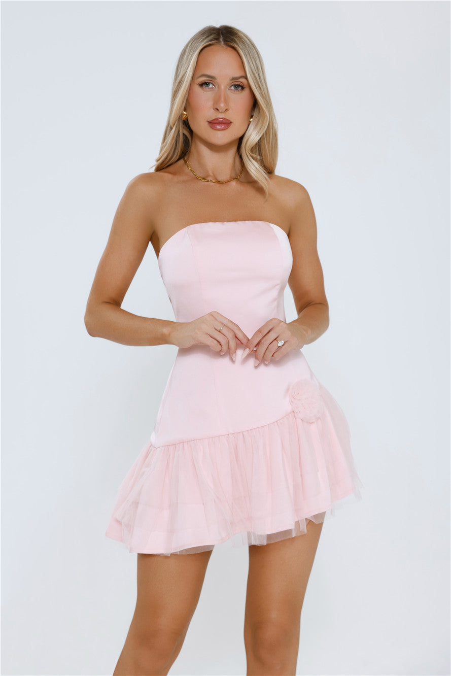 Sugar Crush Strapless Mini Dress Pink