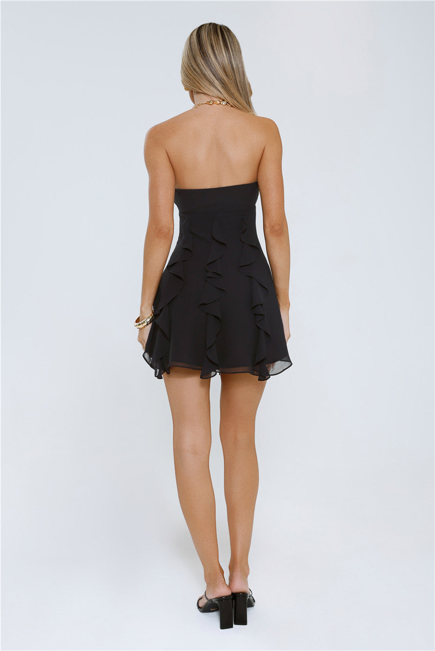 Imagine It Strapless Mini Dress Black