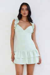 Your Wildflower Mini Dress Sage
