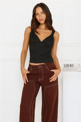 Sea Salt Air Top Black
