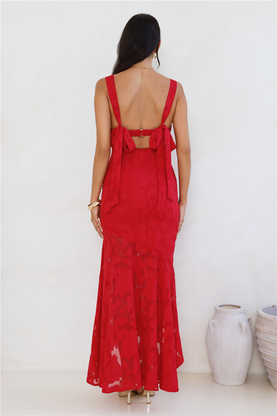 Enchanted Empire Maxi Dress Red