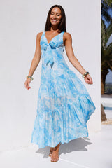 Palm Breeze Maxi Dress Blue