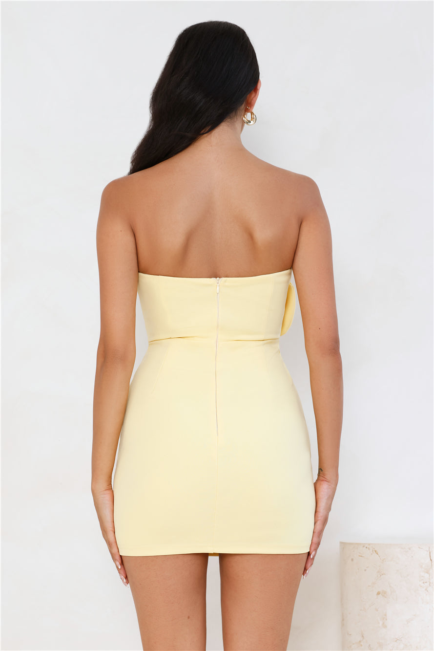 Wild Ivy Strapless Mini Dress Yellow
