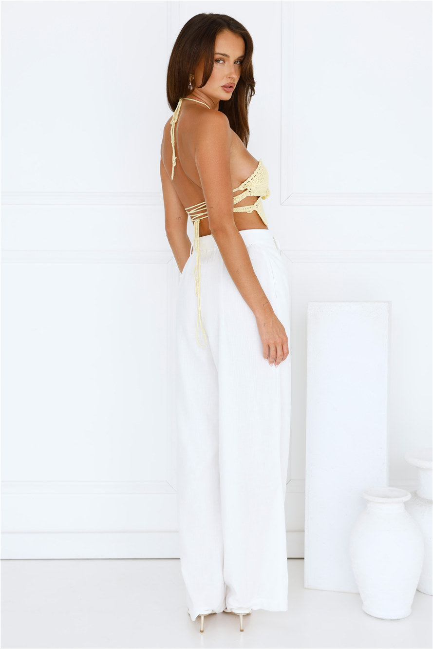 Monaco Moon Pants White
