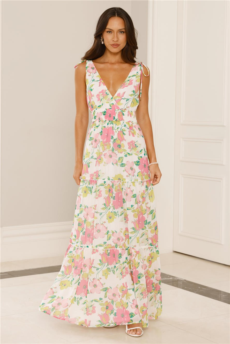 Sunny Splendour Maxi Dress Pink