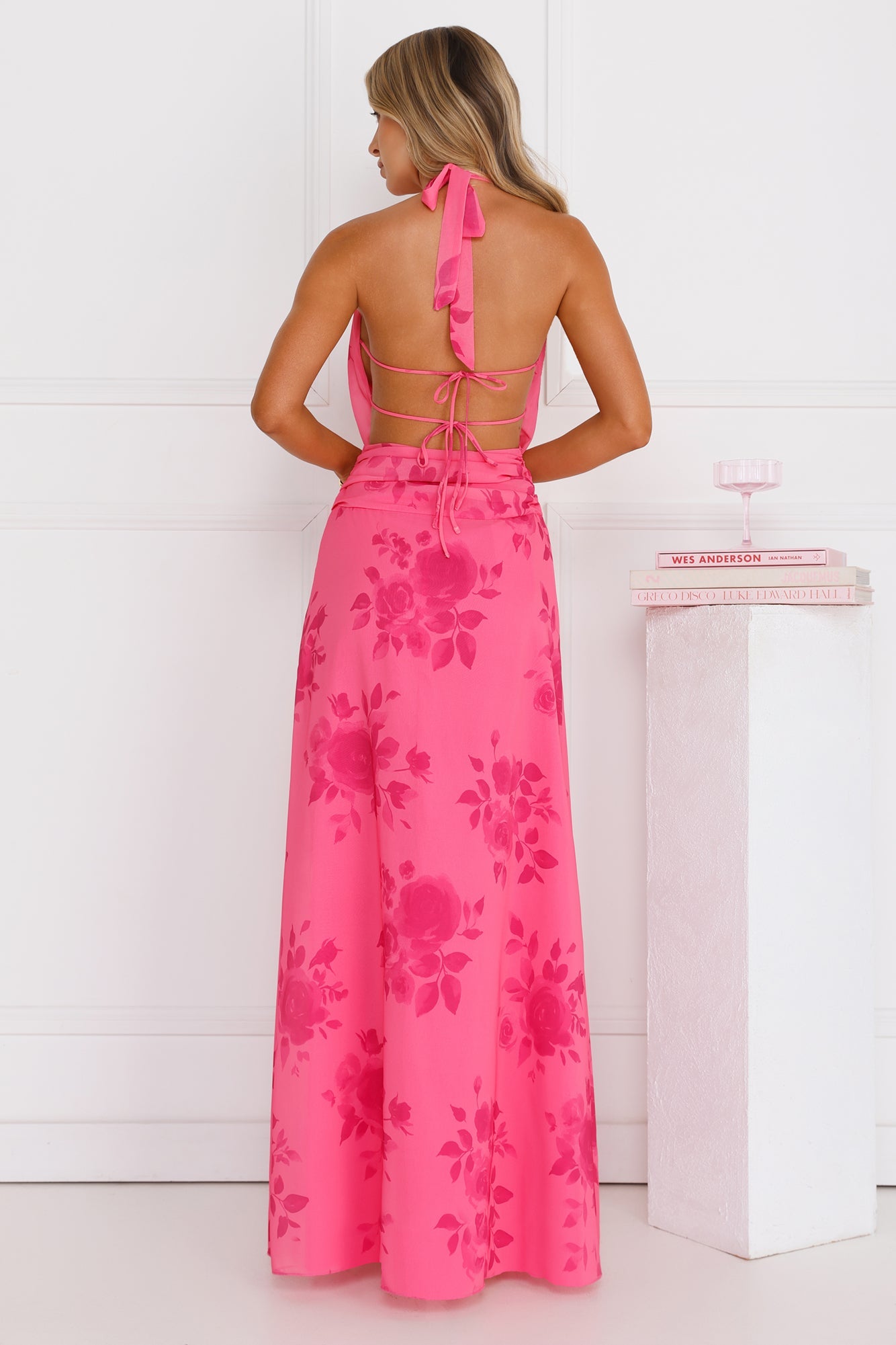 Summer Edition Halter Maxi Dress Pink