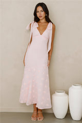 Whispering Petals Maxi Dress Pink