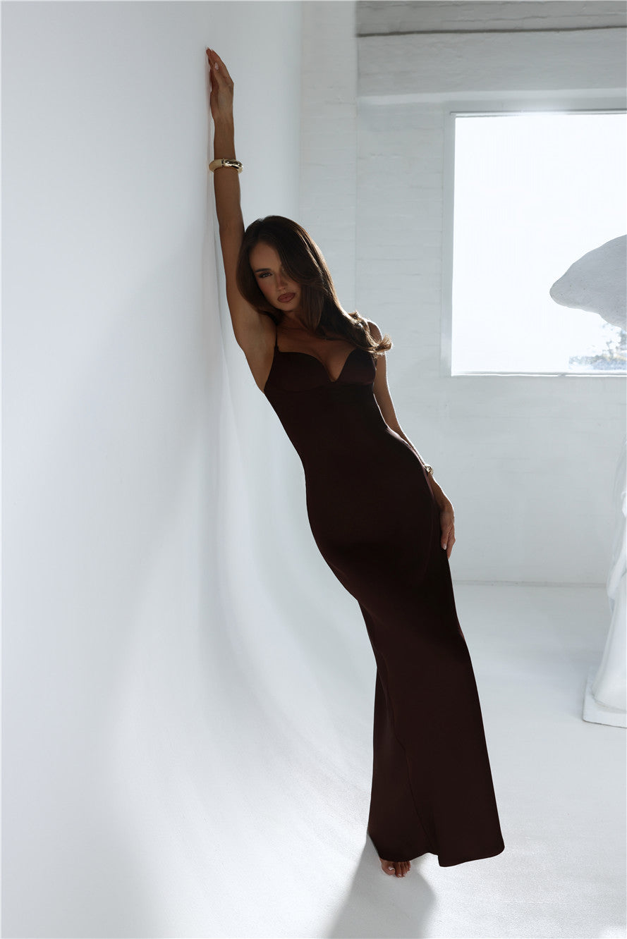 Glow Up Certified Maxi Dress Merlot