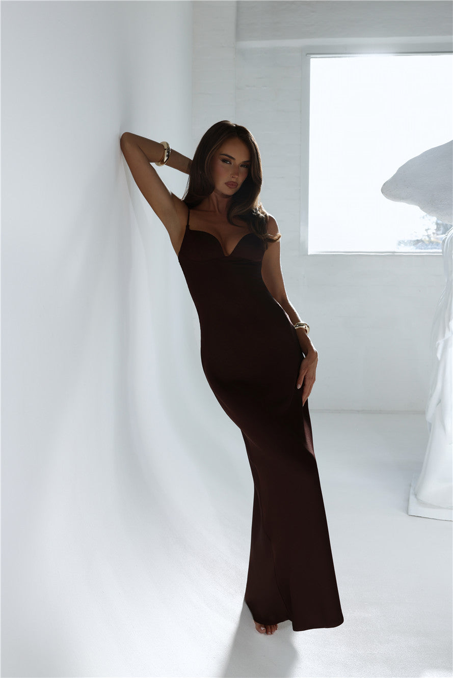 Glow Up Certified Maxi Dress Merlot
