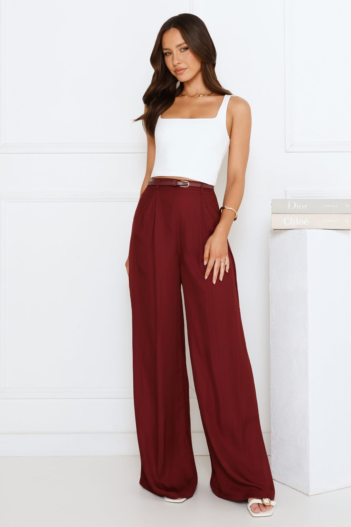 To Be Seen Pants Maroon