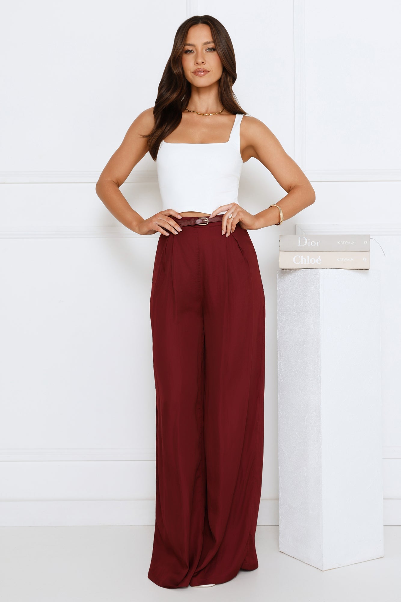 To Be Seen Pants Maroon